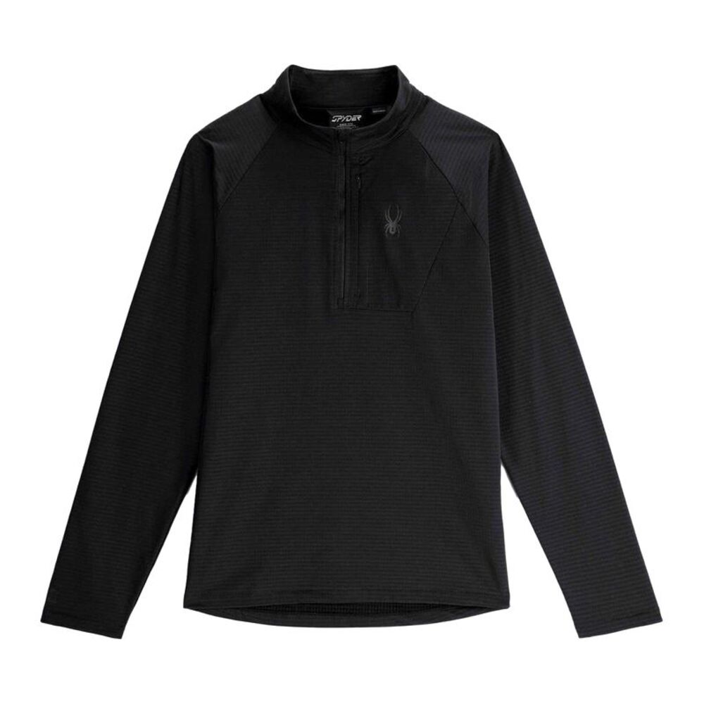 Spyder Mens Grid Fleece Top / Black